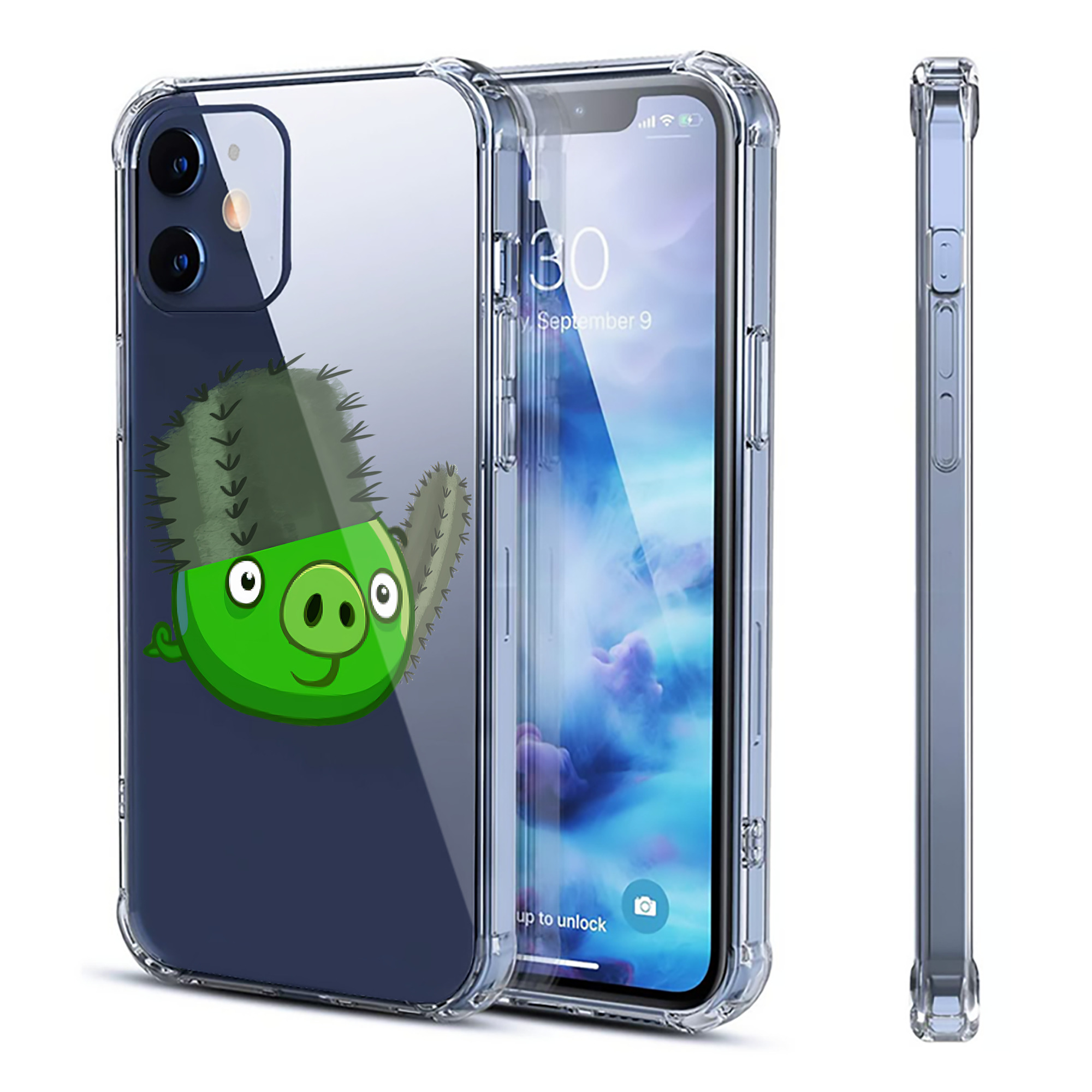 （画像用） Angry Birds アングリーバード 【iPhone 12シリーズ対応】透明スマホケース（クリアソフトケース）